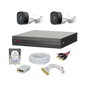 CP Plus 2.4MP (1080p) 2 Pcs HD Bullet Camera & 4 Channel DVR Kit With All Accessories