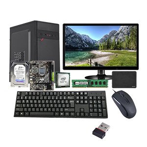 Assembled Desktop ( Intel i5 2nd Gen / H61 Motherboard / 8GB DDR3 / 256GB SSD / 500GB HDD / 19 Inch Monitor / USB Keyboard & Mouse / WIFI Device / Windows 10 / 1 Year Warranty )