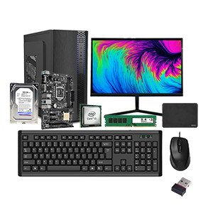 Assembled Desktop ( Intel i5 6th Gen / H110 Motherboard / 8GB DDR4 / 256GB SSD / 500GB HDD / 22 Inch Monitor / USB Keyboard & Mouse / WIFI Device / Windows 11 / 1 Year Warranty )