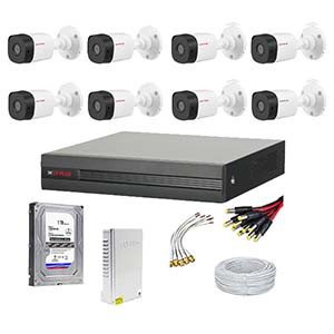 CP Plus 2.4 MP (1080P) 8 Pcs HD Bullet Camera & 16 Channel DVR Kit With All Accessories